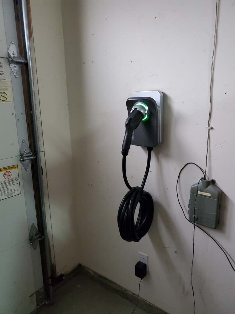 Westland Electric Level 2 EV charger install in a Calgary garage